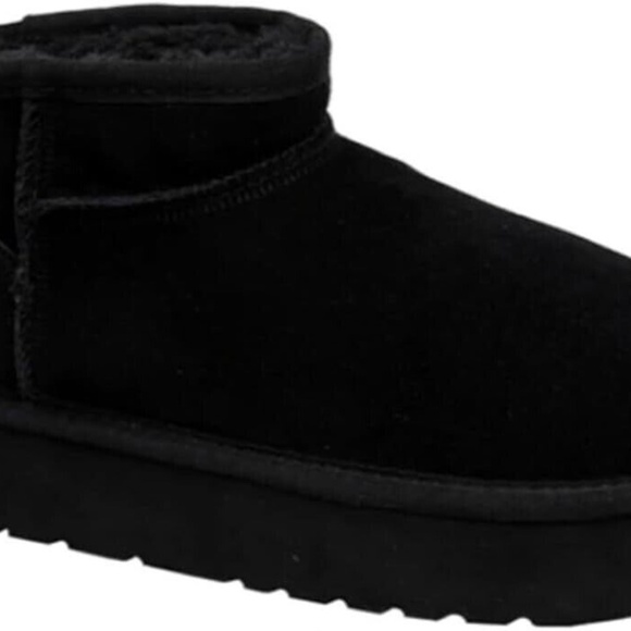 New Lamo Water Resistant Suede Platform Boots Ellie Ankle Bootie Black Cozy - Picture 4 of 10